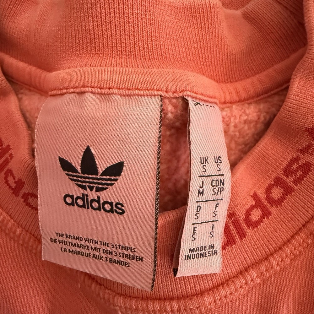 Adidas Unisex Coral‎ Small Pullover Sweatshirt Crewneck - Picture 6 of 9